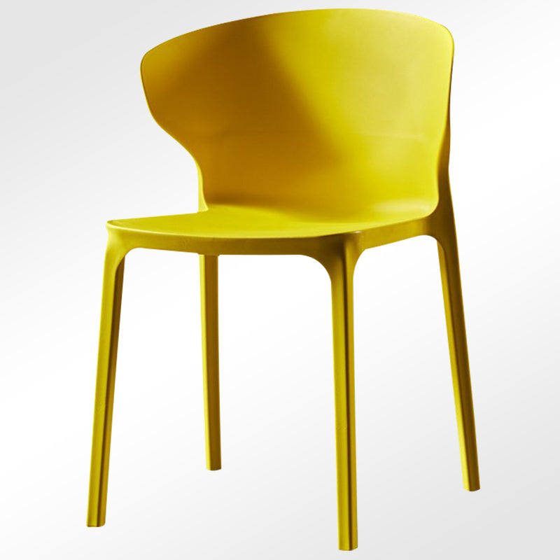 Modern Plastic Indoor Chair 35"H Wingback Side Dining Chair for Restaurant