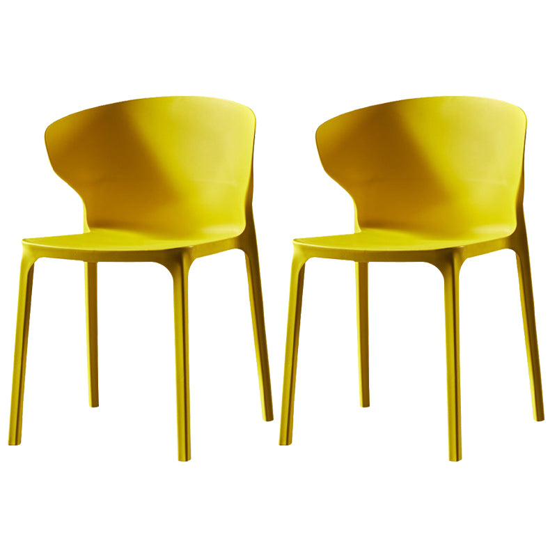 Modern Plastic Indoor Chair 35"H Wingback Side Dining Chair for Restaurant