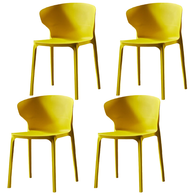 Modern Plastic Indoor Chair 35"H Wingback Side Dining Chair for Restaurant