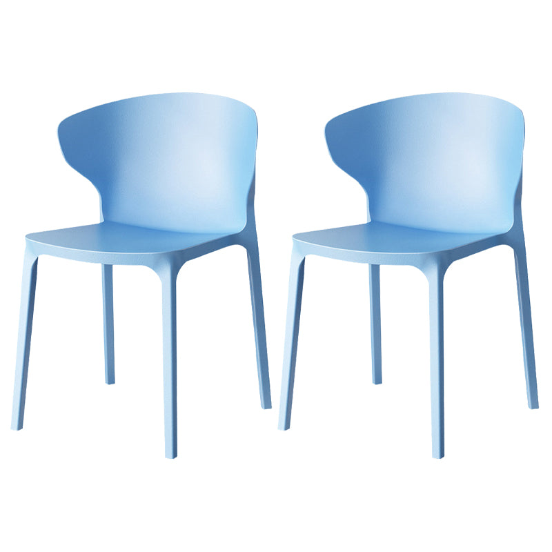 Modern Plastic Indoor Chair 35"H Wingback Side Dining Chair for Restaurant