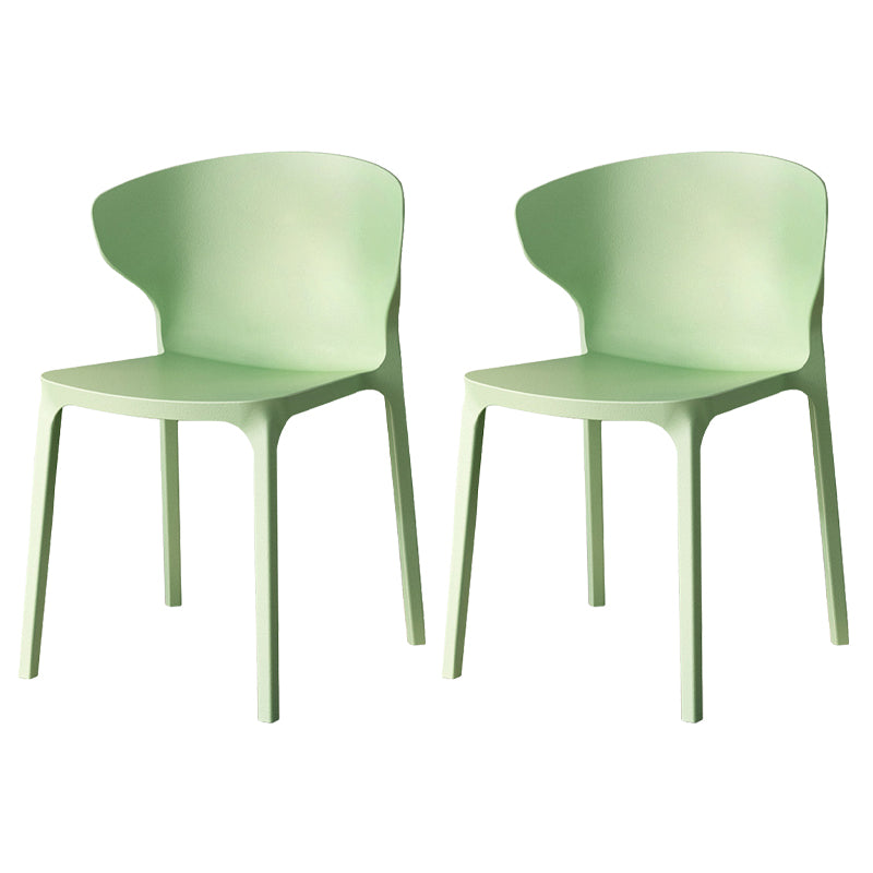 Modern Plastic Indoor Chair 35"H Wingback Side Dining Chair for Restaurant