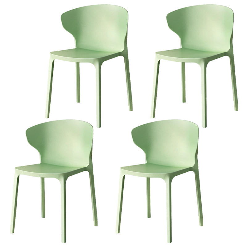 Modern Plastic Indoor Chair 35"H Wingback Side Dining Chair for Restaurant