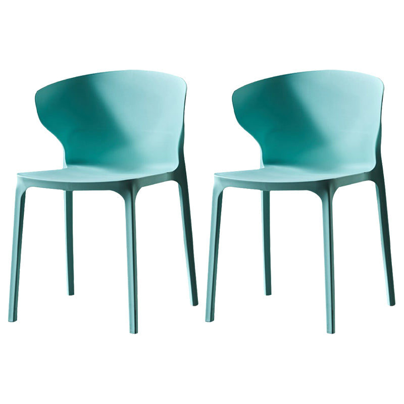 Modern Plastic Indoor Chair 35"H Wingback Side Dining Chair for Restaurant