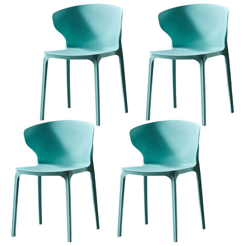 Modern Plastic Indoor Chair 35"H Wingback Side Dining Chair for Restaurant