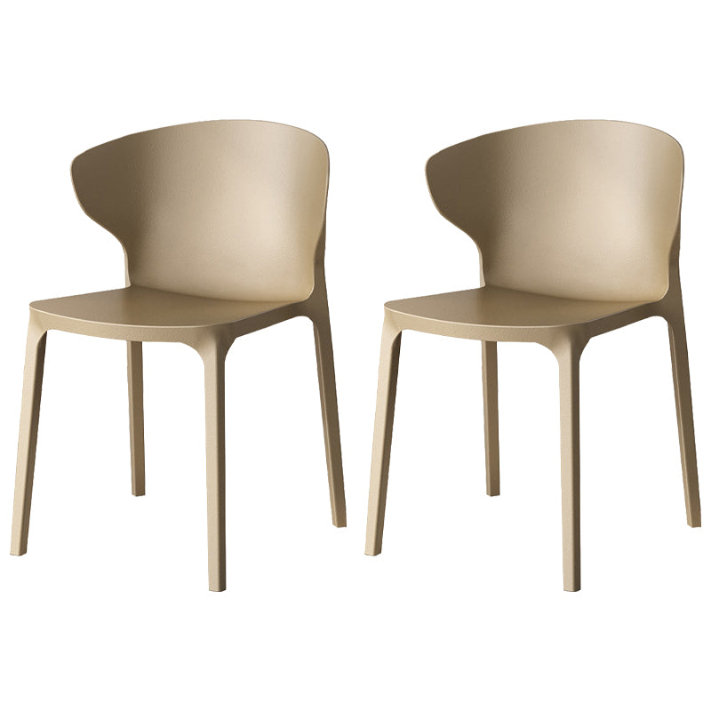 Modern Plastic Indoor Chair 35"H Wingback Side Dining Chair for Restaurant