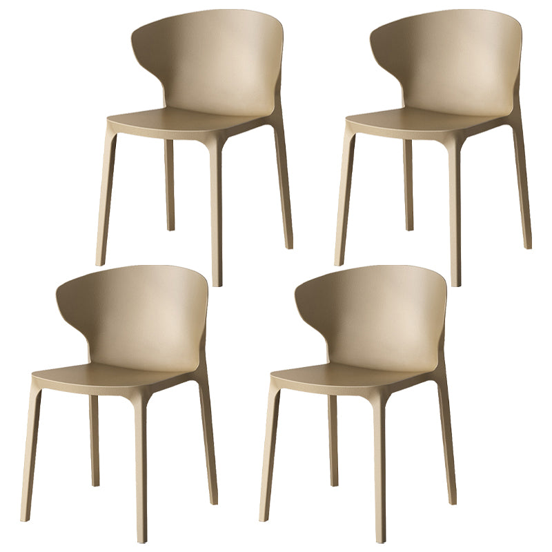 Modern Plastic Indoor Chair 35"H Wingback Side Dining Chair for Restaurant