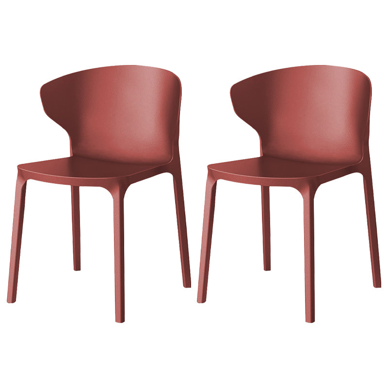 Modern Plastic Indoor Chair 35"H Wingback Side Dining Chair for Restaurant