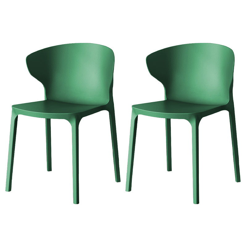 Modern Plastic Indoor Chair 35"H Wingback Side Dining Chair for Restaurant