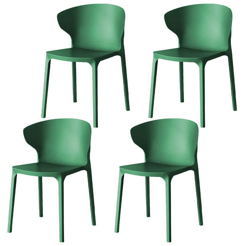 Modern Plastic Indoor Chair 35"H Wingback Side Dining Chair for Restaurant