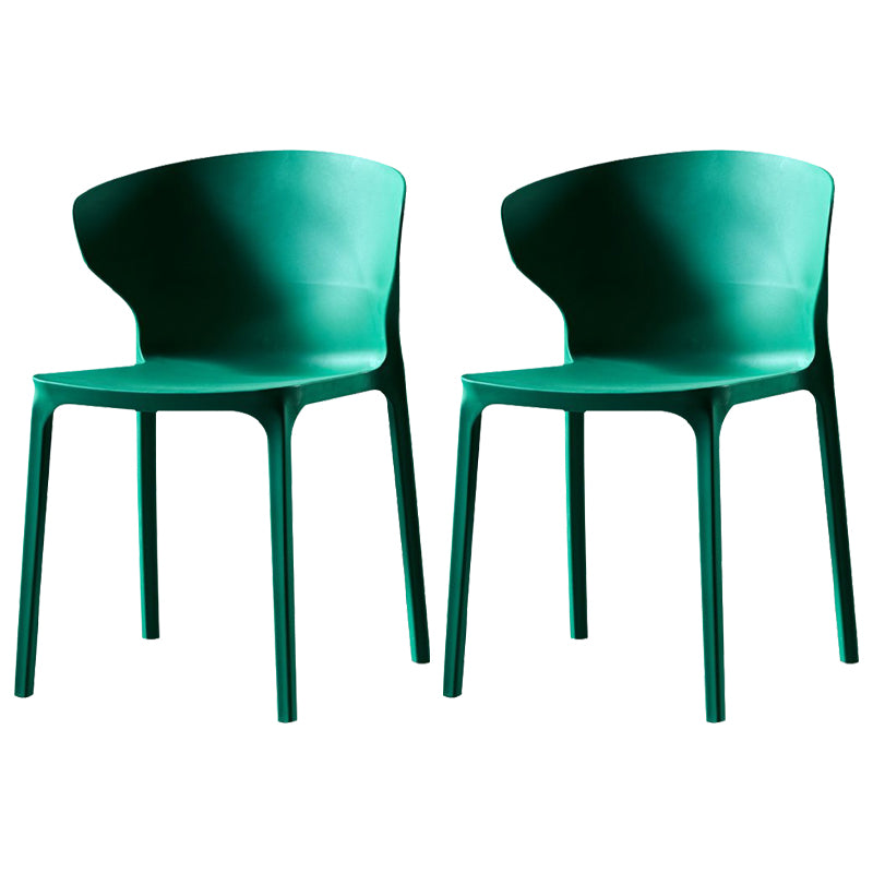 Modern Plastic Indoor Chair 35"H Wingback Side Dining Chair for Restaurant