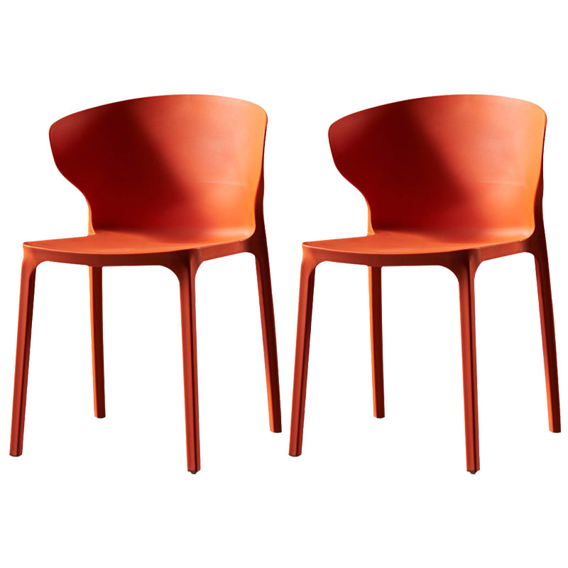 Modern Plastic Indoor Chair 35"H Wingback Side Dining Chair for Restaurant