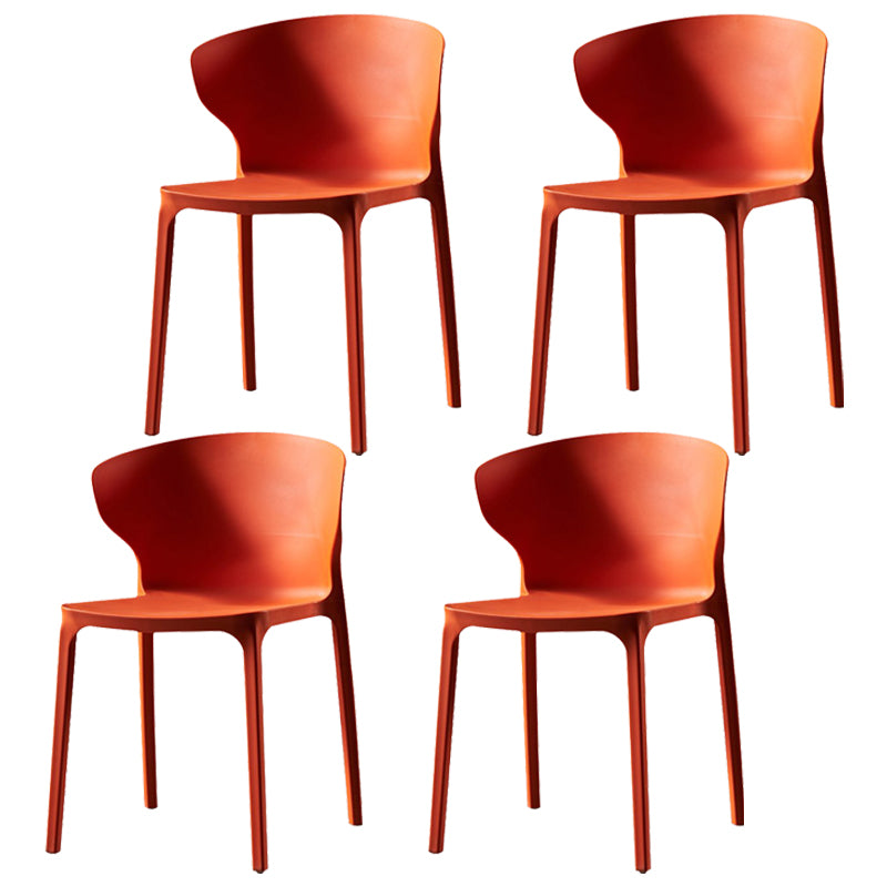 Modern Plastic Indoor Chair 35"H Wingback Side Dining Chair for Restaurant