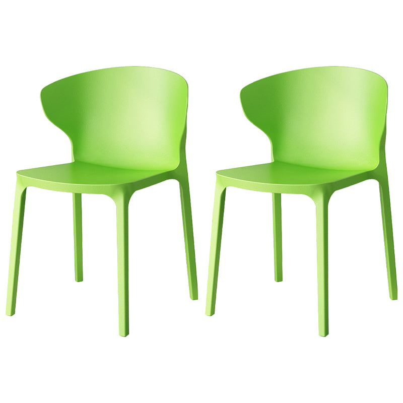 Modern Plastic Indoor Chair 35"H Wingback Side Dining Chair for Restaurant