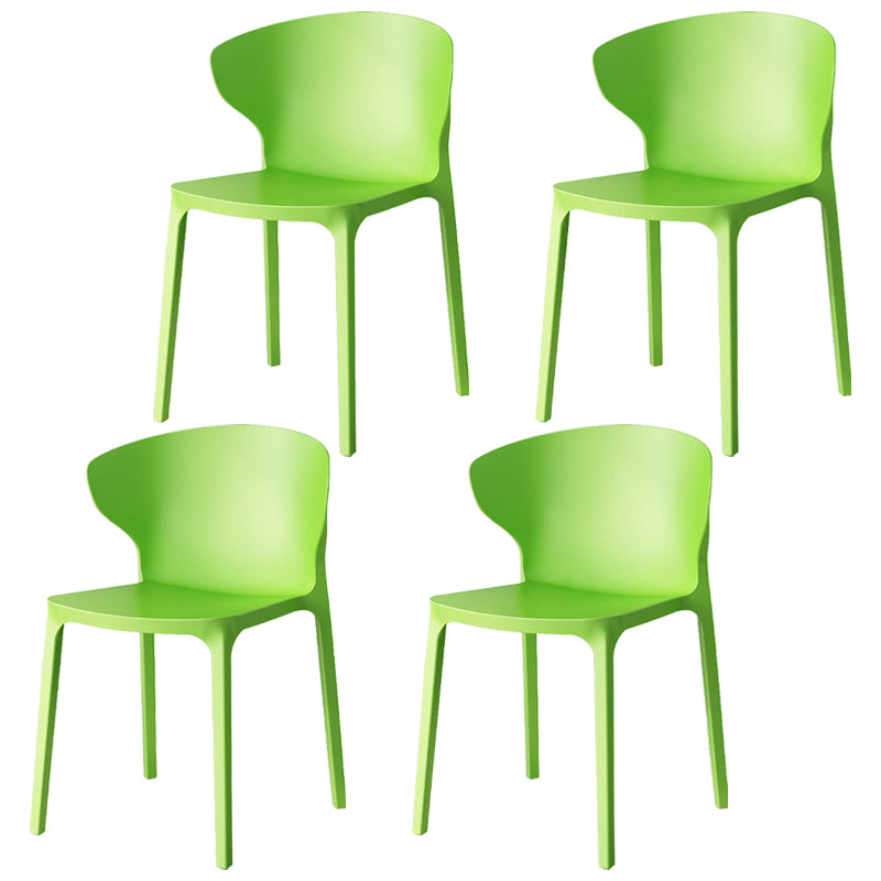 Modern Plastic Indoor Chair 35"H Wingback Side Dining Chair for Restaurant