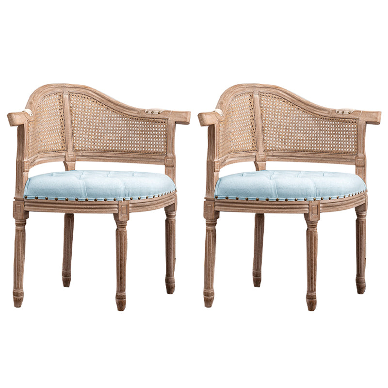 Chaise de salle à manger de style campagnard en bois massif, finition mate, fauteuil de salle à manger à dossier ouvert
