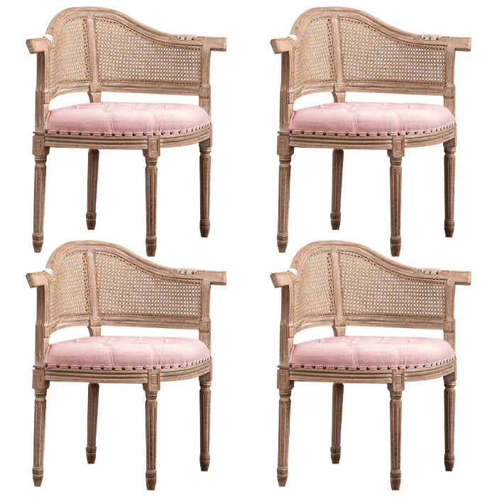 Chaise de salle à manger de style campagnard en bois massif, finition mate, fauteuil de salle à manger à dossier ouvert