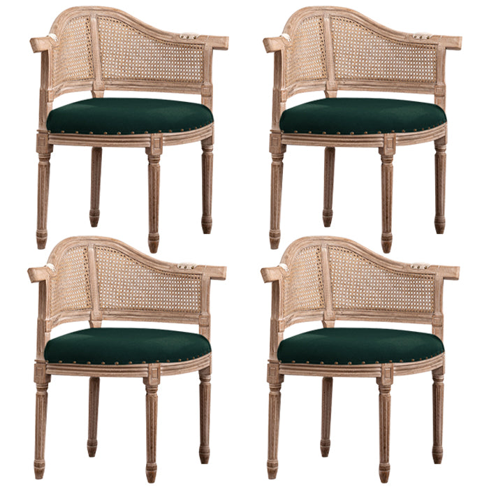 Chaise de salle à manger de style campagnard en bois massif, finition mate, fauteuil de salle à manger à dossier ouvert