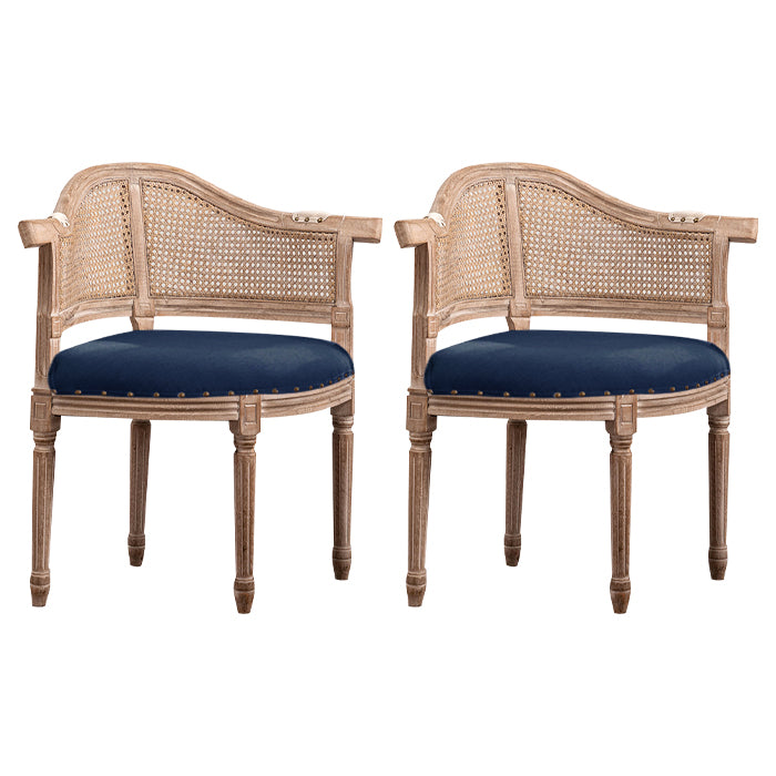 Chaise de salle à manger de style campagnard en bois massif, finition mate, fauteuil de salle à manger à dossier ouvert