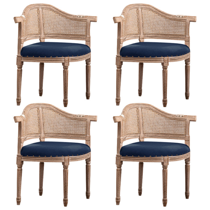 Chaise de salle à manger de style campagnard en bois massif, finition mate, fauteuil de salle à manger à dossier ouvert