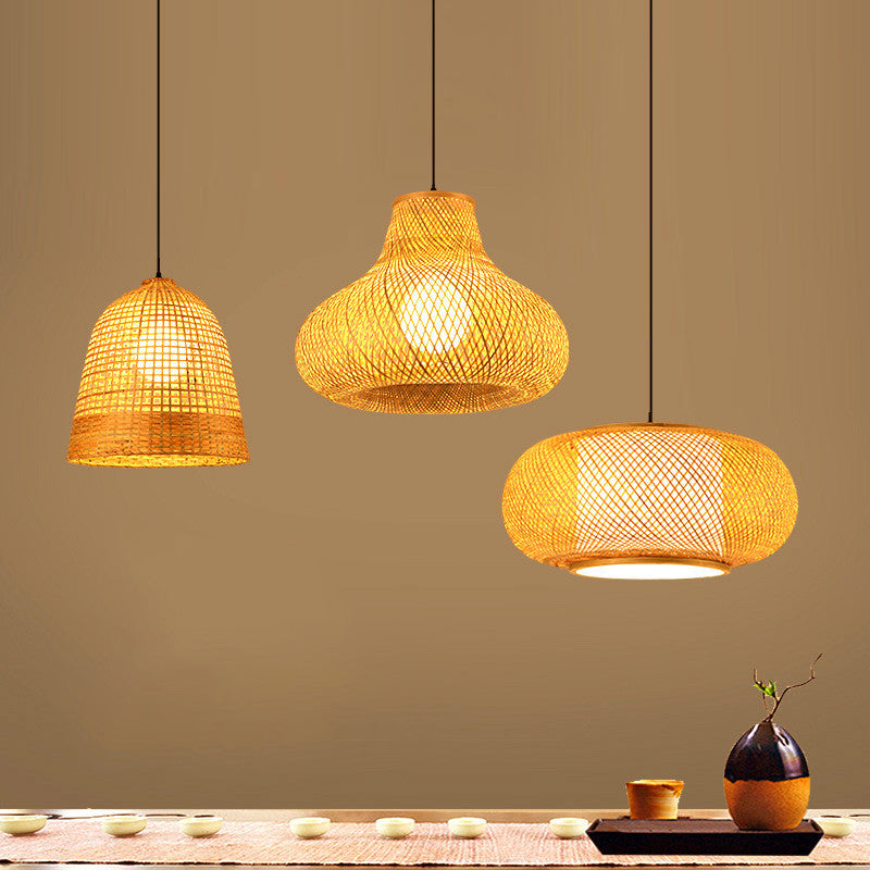 Chinesische Anhänger Beleuchtungskörper Rattan Hanges Licht mit hängenden Kabel für das Restaurant
