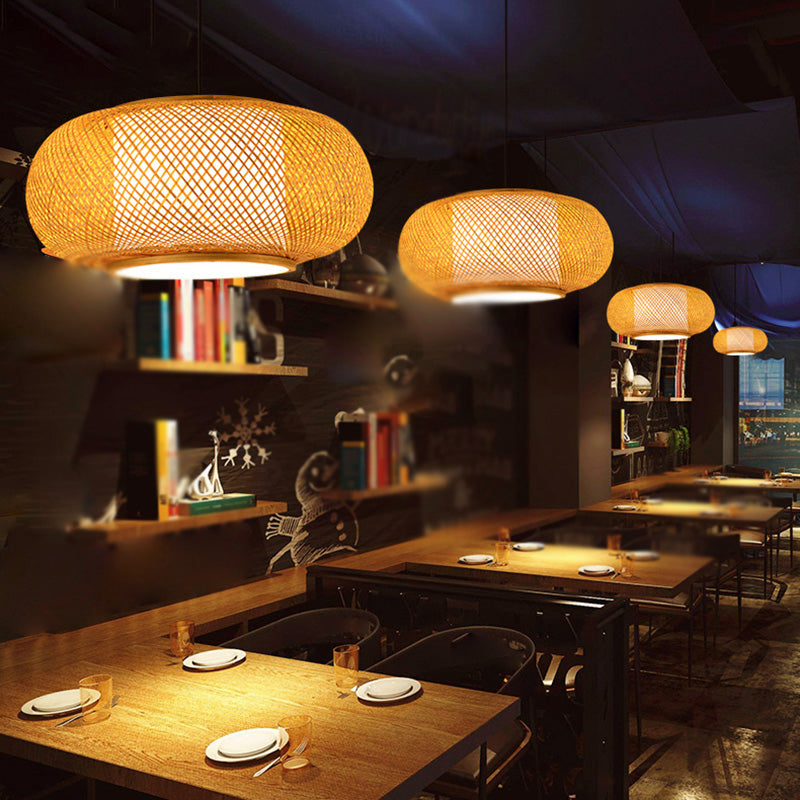 Chinesische Anhänger Beleuchtungskörper Rattan Hanges Licht mit hängenden Kabel für das Restaurant