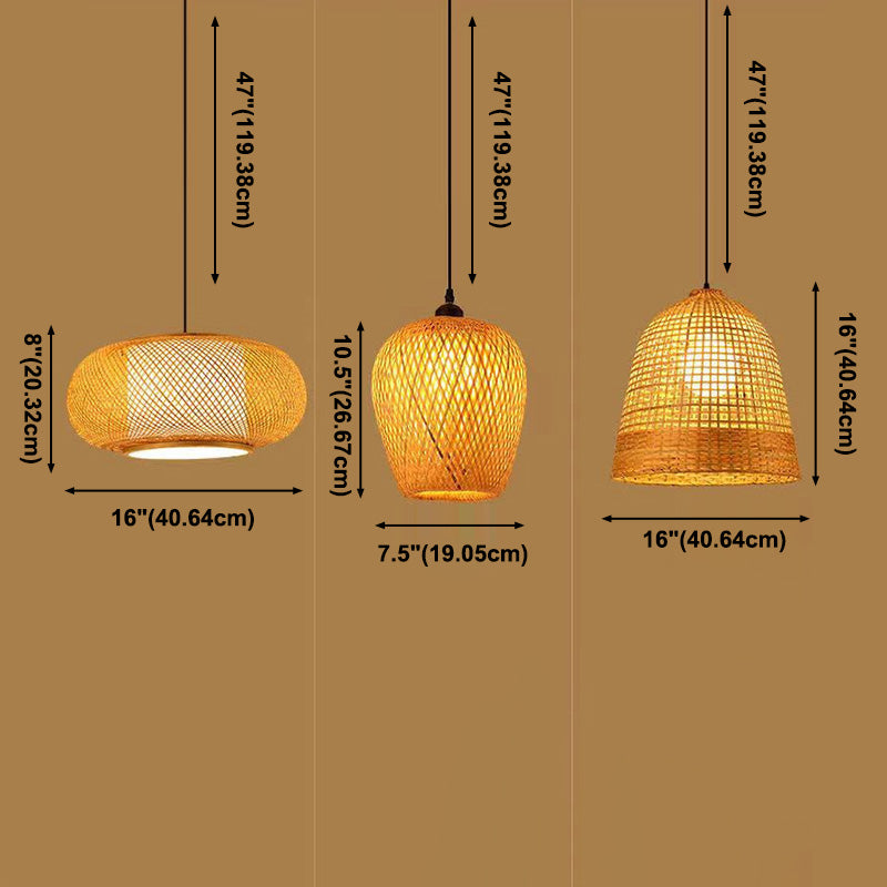 Chinesische Anhänger Beleuchtungskörper Rattan Hanges Licht mit hängenden Kabel für das Restaurant
