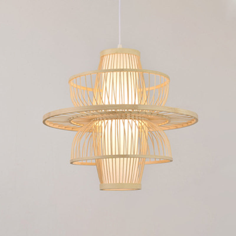 Chinesische Anhänger Beleuchtungskörper Rattan Hanges Licht mit hängenden Kabel für das Restaurant