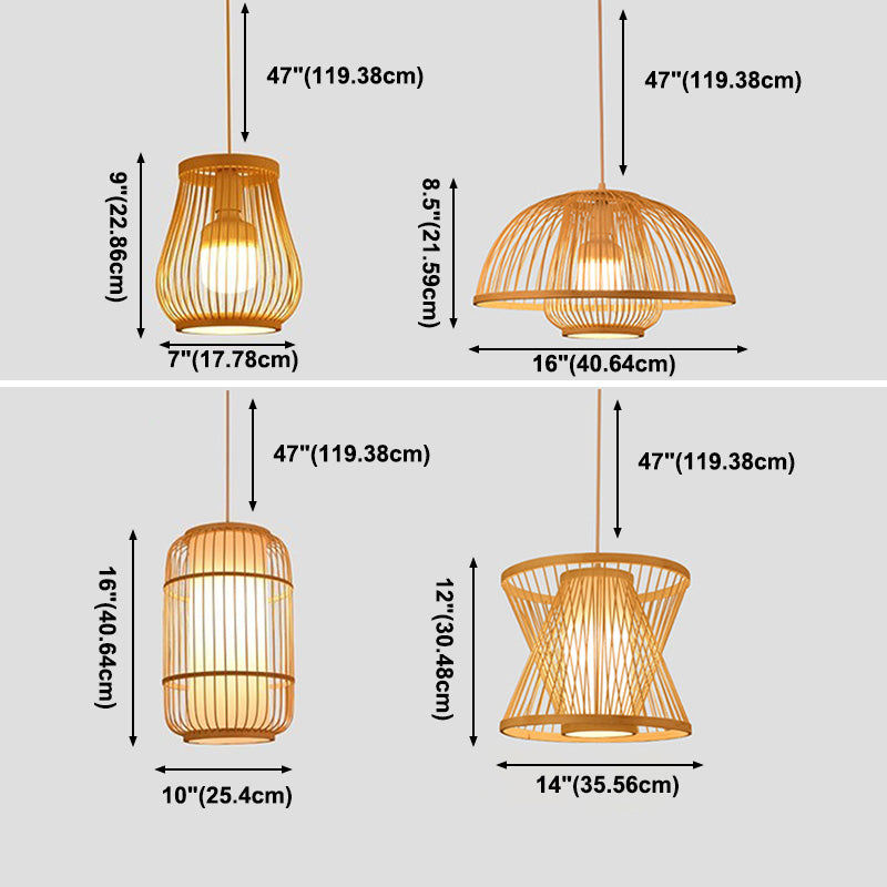 Chinesische Anhänger Beleuchtungskörper Rattan Hanges Licht mit hängenden Kabel für das Restaurant