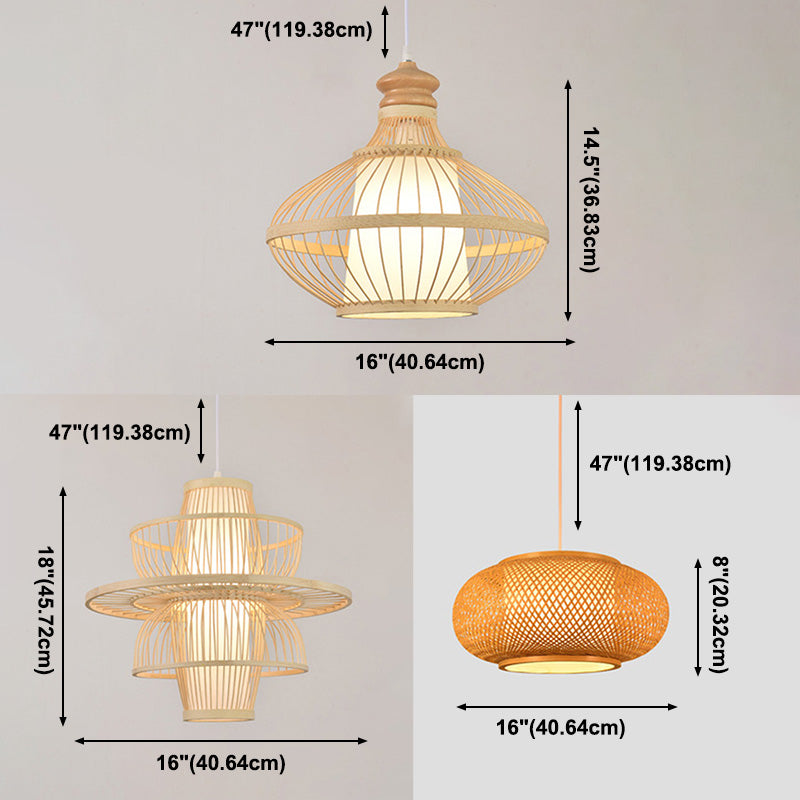 Chinesische Anhänger Beleuchtungskörper Rattan Hanges Licht mit hängenden Kabel für das Restaurant