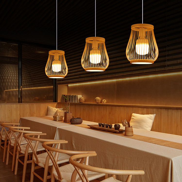 Chinesische Anhänger Beleuchtungskörper Rattan Hanges Licht mit hängenden Kabel für das Restaurant