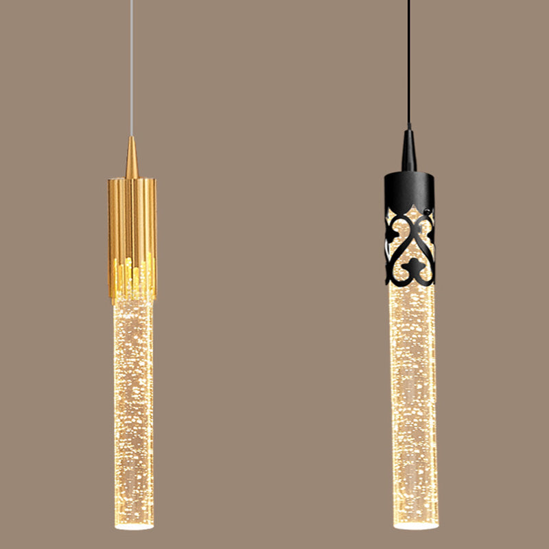 LED Crystal Chandelier Pendant Light Simple Modern Style Living Room Hanging Light Fixture