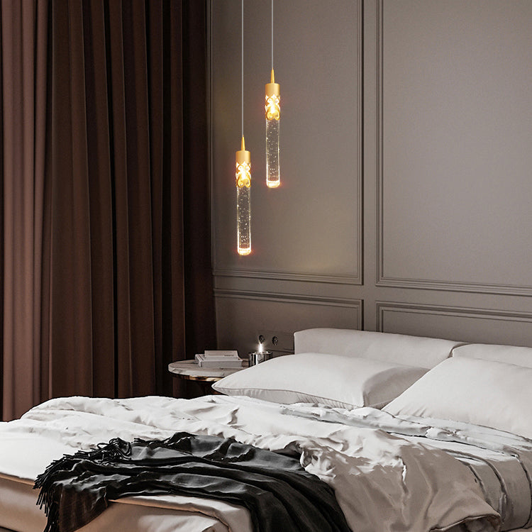 LED Crystal Chandelier Pendant Light Simple Modern Style Living Room Hanging Light Fixture