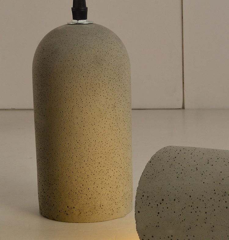 Nordic Style Gray Pendant Light with Shade 1 Light Cement Ceiling Lamp for Cloth Shop