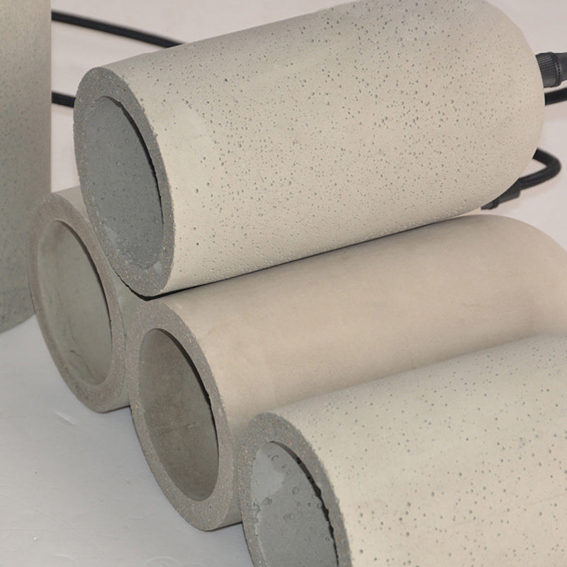 Nordic Style Gray Pendant Light with Shade 1 Light Cement Ceiling Lamp for Cloth Shop