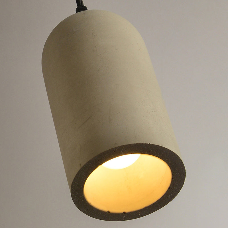 Nordic Style Gray Pendant Light with Shade 1 Light Cement Ceiling Lamp for Cloth Shop