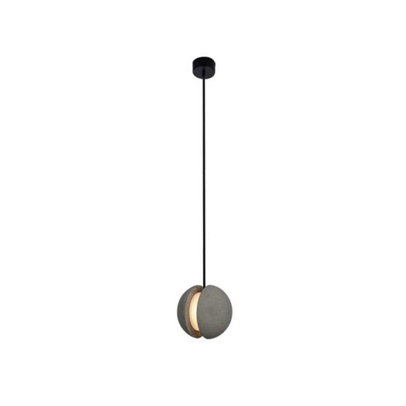 1 éclairage léger suspension du globe contemporain de ciment plafond LED en gris