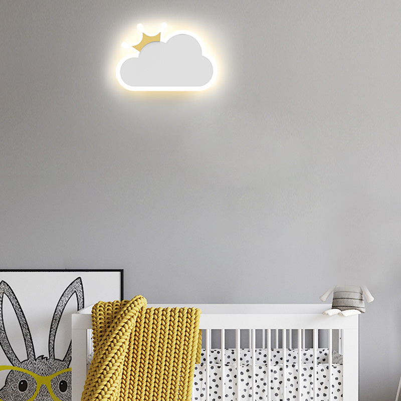 Speciale a parete a LED semplice macaron forma nuvola di supporto a parete in metallo lampada