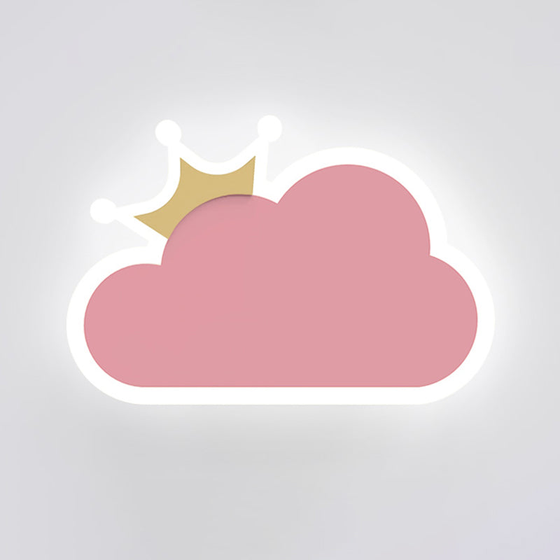 Speciale a parete a LED semplice macaron forma nuvola di supporto a parete in metallo lampada