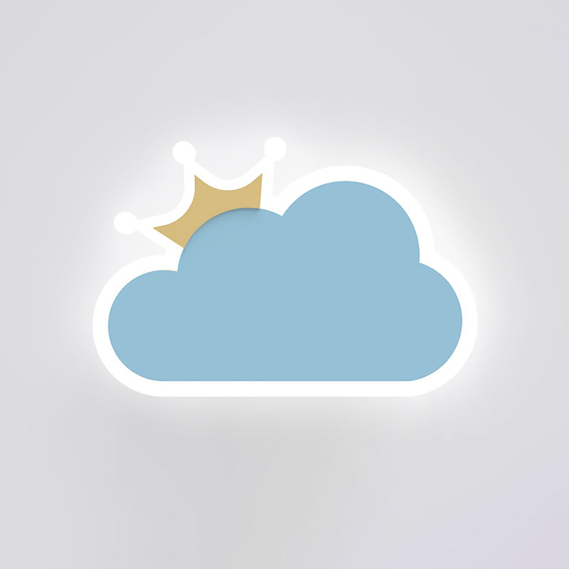 Speciale a parete a LED semplice macaron forma nuvola di supporto a parete in metallo lampada