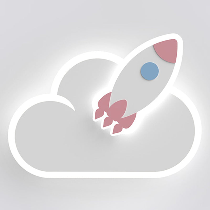 Speciale a parete a LED semplice macaron forma nuvola di supporto a parete in metallo lampada