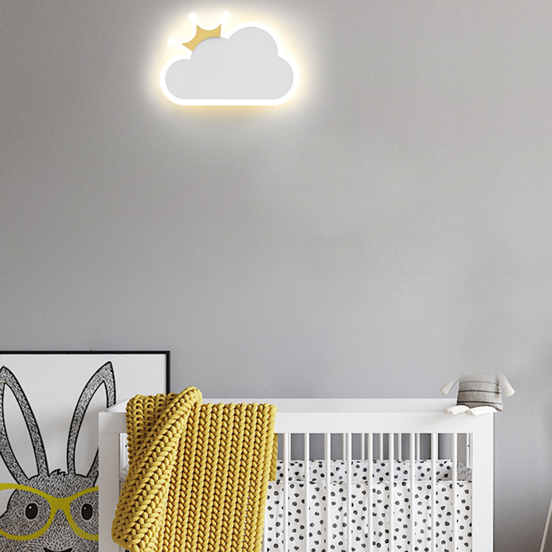 Speciale a parete a LED semplice macaron forma nuvola di supporto a parete in metallo lampada