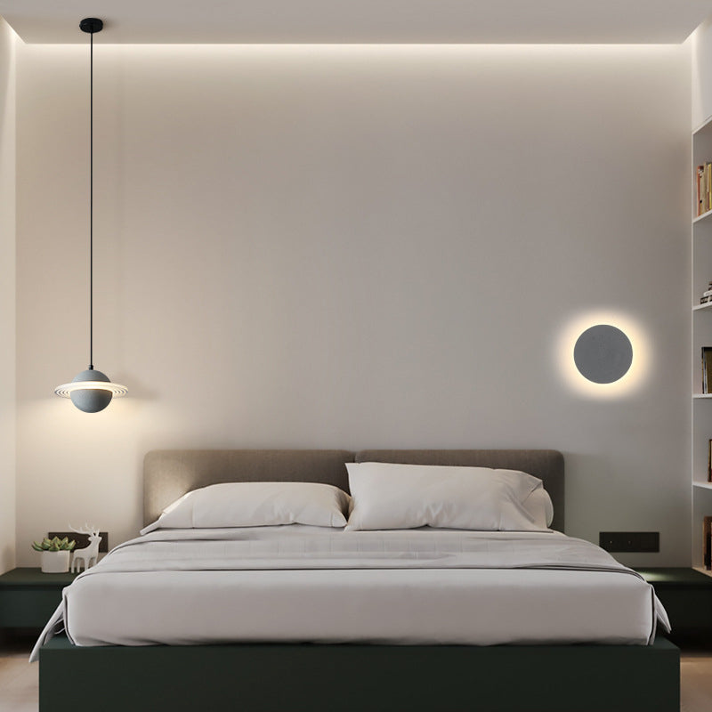 Stone Integrated LED Hanging Lamp Kit Minimalist Style Pendant Spherical in 1 Light