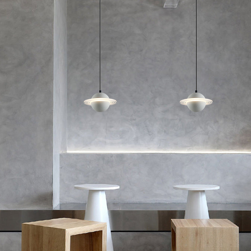 Stone Integrated LED Hanging Lamp Kit Minimalist Style Pendant Spherical in 1 Light