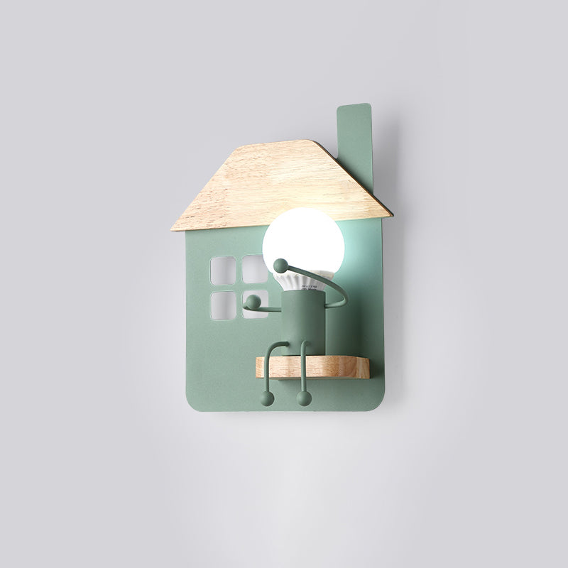 Light Aibture a monte della parete in metallo semplice stile moderno 1 luce da parete interno a parete