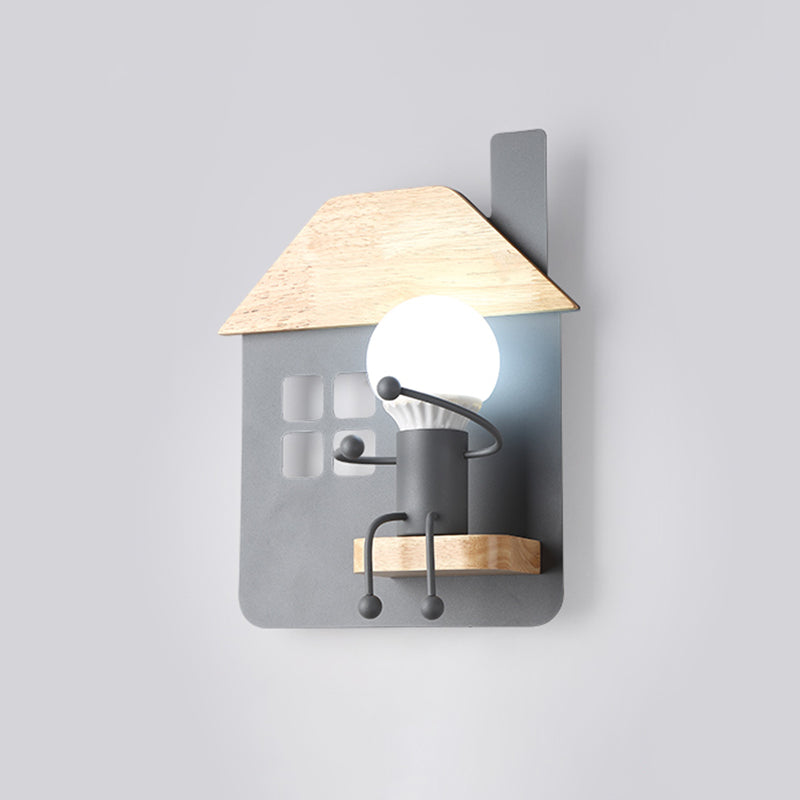 Light Aibture a monte della parete in metallo semplice stile moderno 1 luce da parete interno a parete