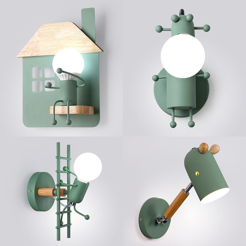 Light Aibture a monte della parete in metallo semplice stile moderno 1 luce da parete interno a parete