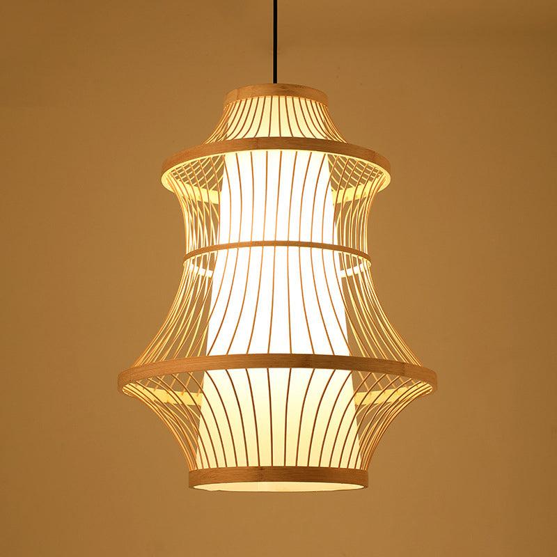 Chinesische Anhänger Beleuchtungskörper Rattan Hanges Licht mit hängenden Kabel für das Restaurant