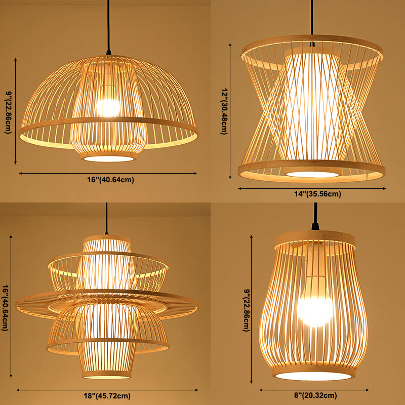 Chinesische Anhänger Beleuchtungskörper Rattan Hanges Licht mit hängenden Kabel für das Restaurant