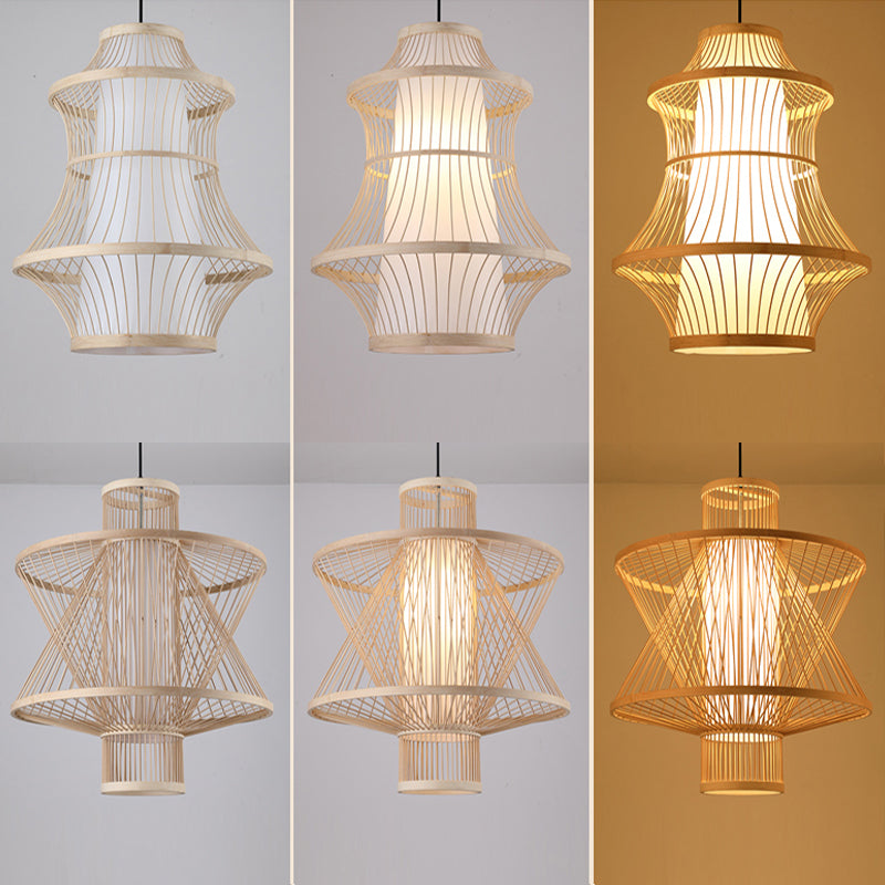 Chinesische Anhänger Beleuchtungskörper Rattan Hanges Licht mit hängenden Kabel für das Restaurant