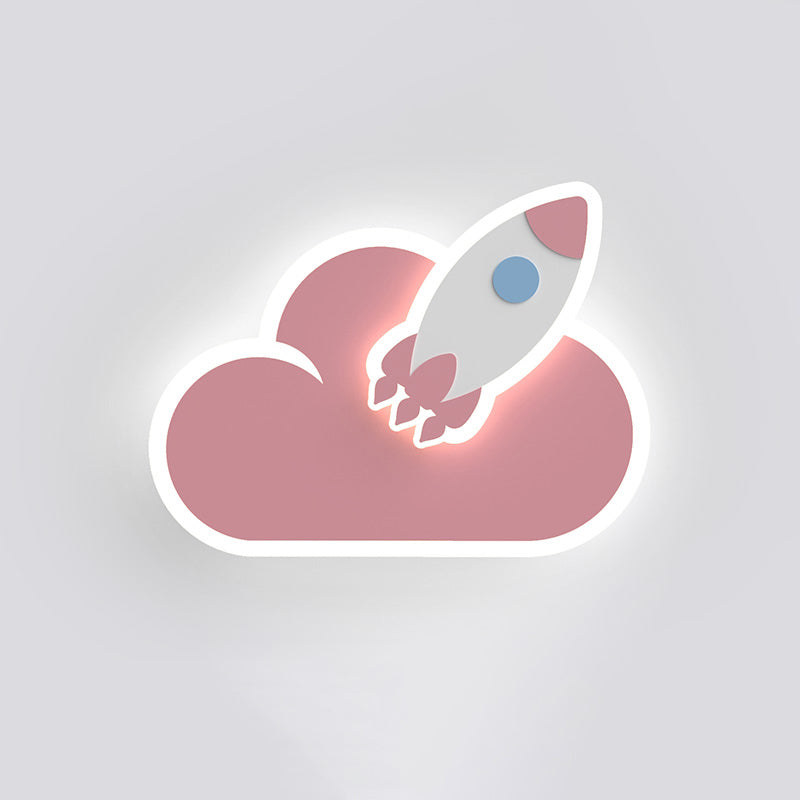 Metal Macaron Color Spliques Splone Cloud Forma LED de estilo de montaje de pared de estilo simple